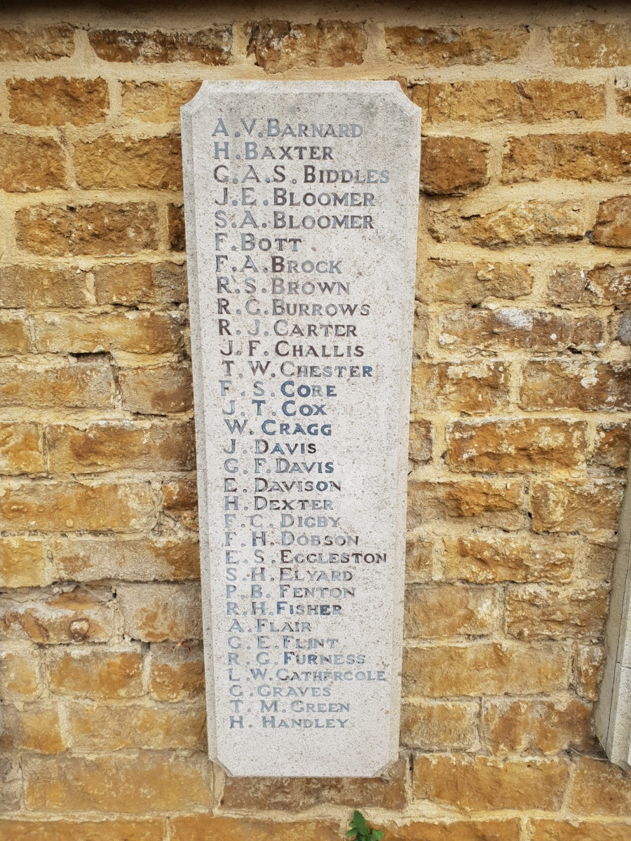Egerton Lodge War Memorial Tablet RH #9